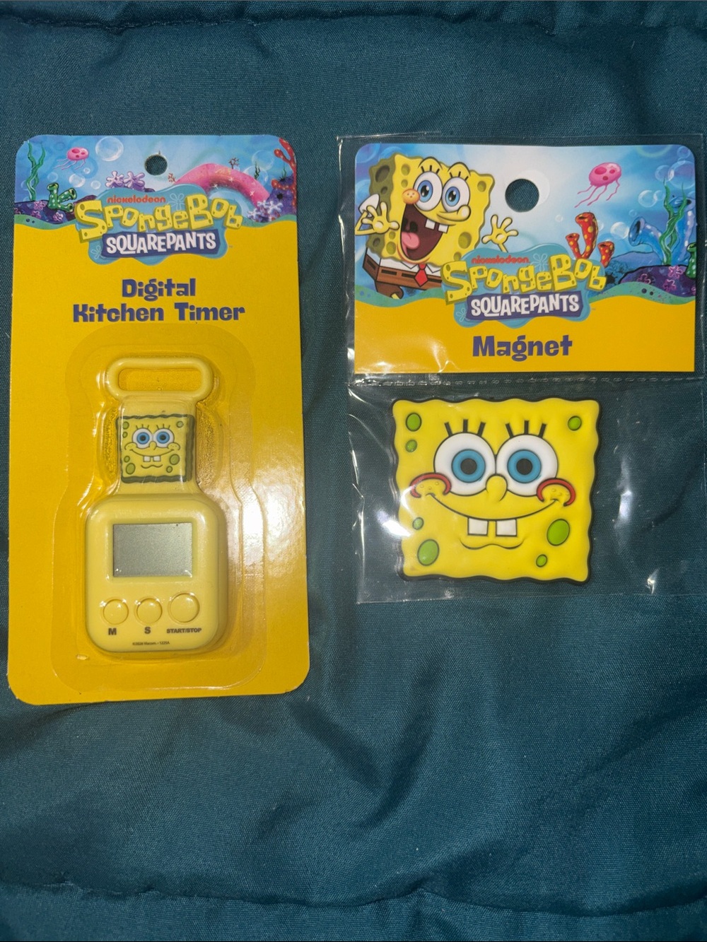 SpongeBob SquarePants Yellow Timer and Face Magnet Set